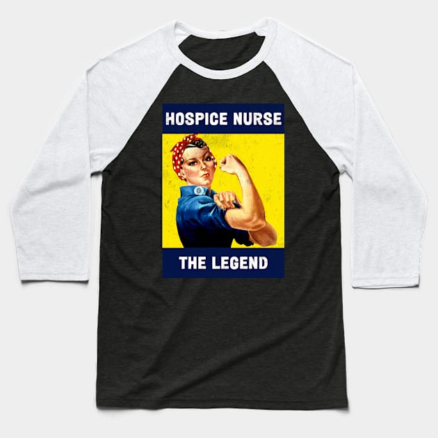 Hospice Nurse - Rosie the Riveter - Poster Design Baseball T-Shirt by best-vibes-only